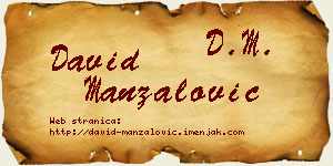 David Manzalović vizit kartica